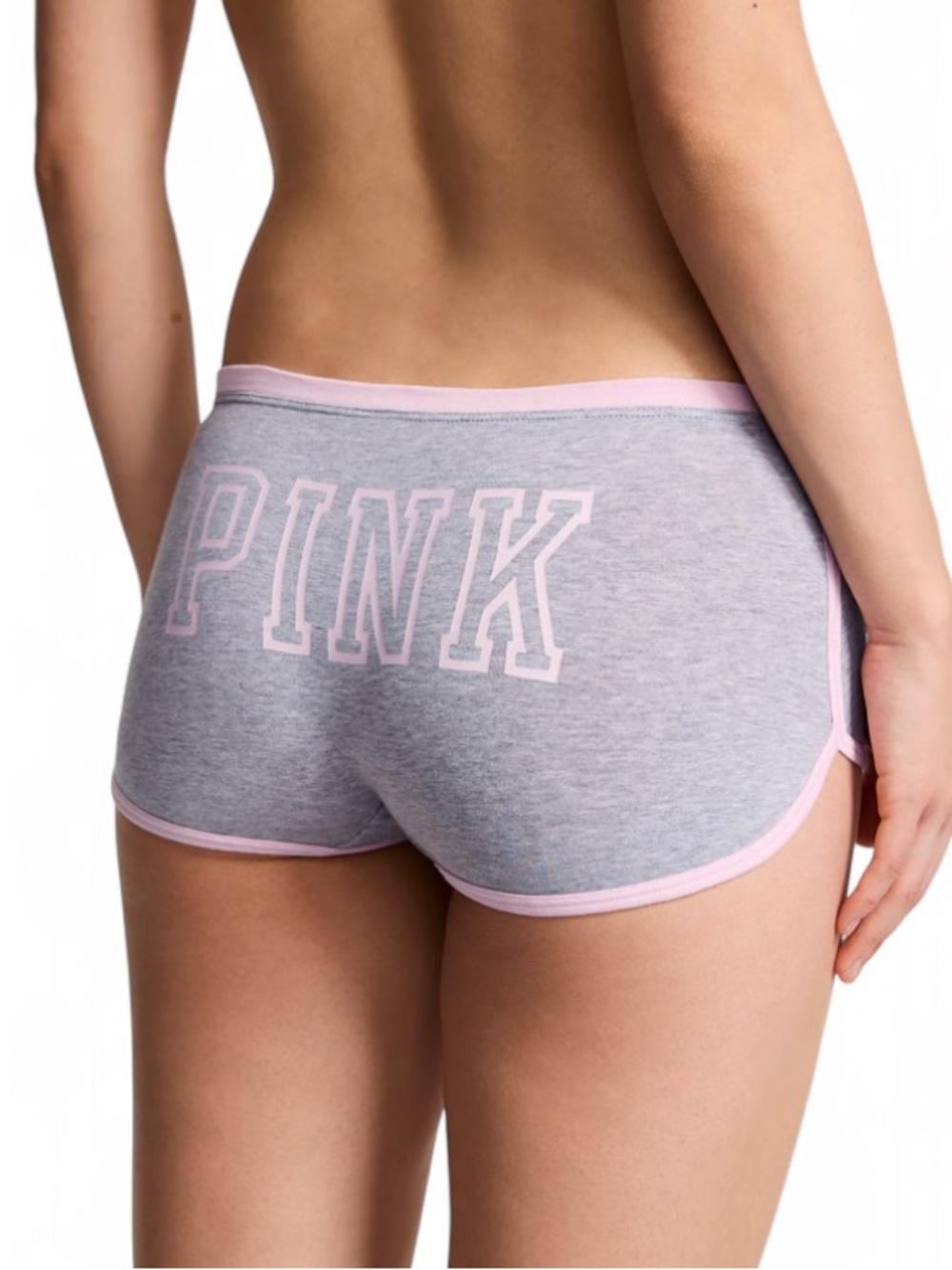 💕 PINK & Gray Y2K Dorm Boyshorts Victoria Secret NWT - Picture 8 of 10